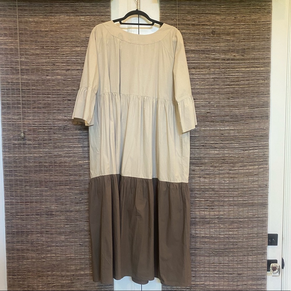 French Connection color block dress.
